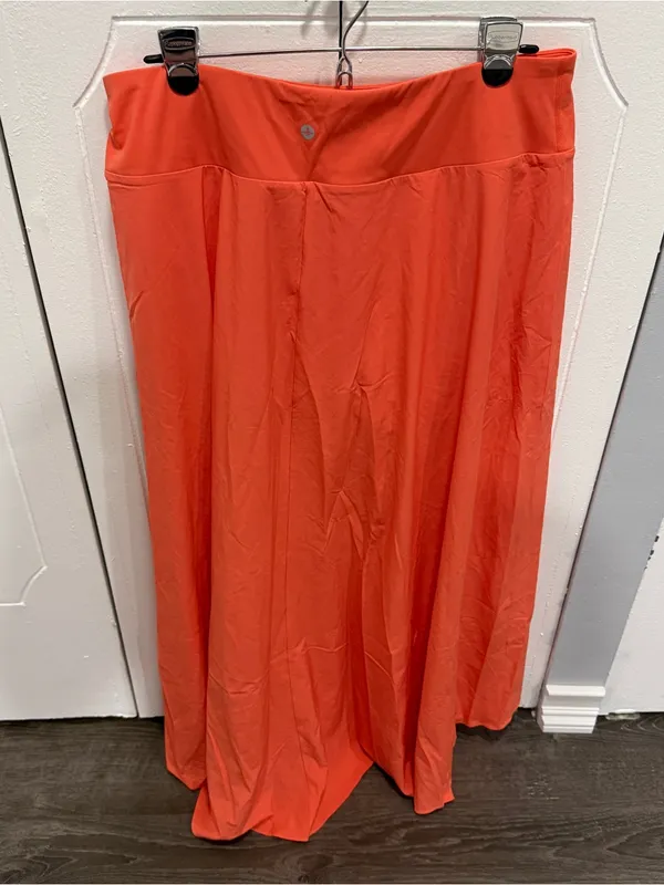 NWOT Halara Orange Breezeful High Waisted High Low 2-in1 Maxi Skirt - Image 5