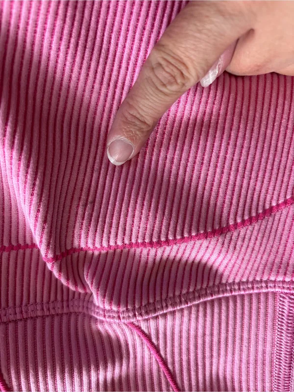 Aeropostale Pink Ribbed High-Waist Athletic Shorts - Image 5