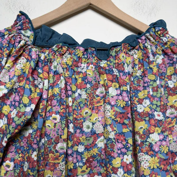 Tuckernuck Casey‎ Marks Women Cotton Floral Blouse Small Ruffle Preppy Garden - Image 5