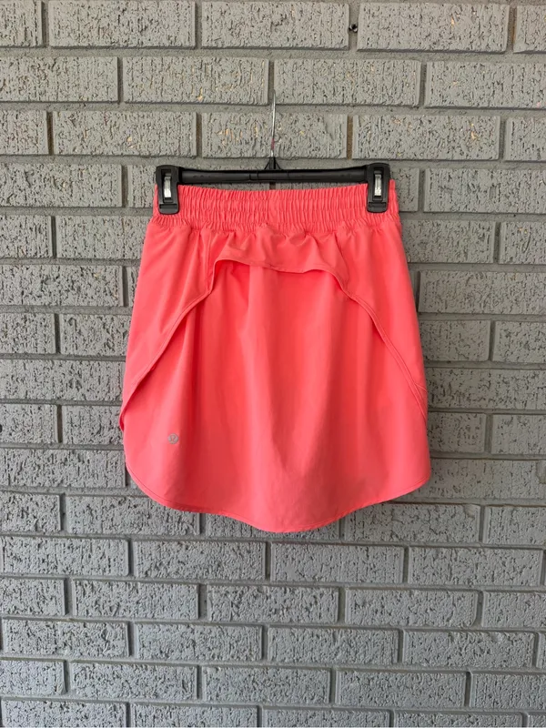 Lululemon Hotty Hot High-Rise Skirt *Long Raspberry Cream Pink Peach Size 4 - Image 4