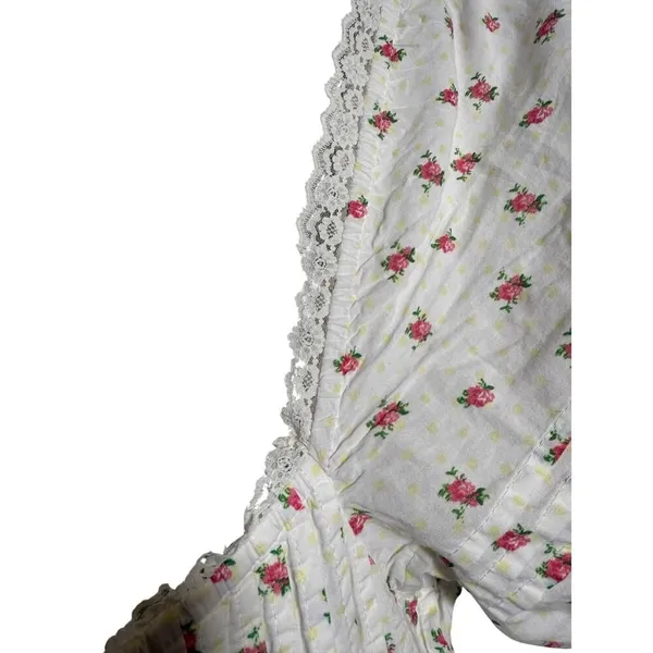 For Love & Lemons Guisti Floral Midi Dress – Smocked Bodice, Women’s Size S - Image 9