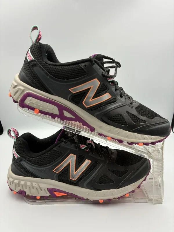 New Balance All Terrain Womens Running Shoes 8 Black Purple Mesh 412 V3 TechRide - Image 5