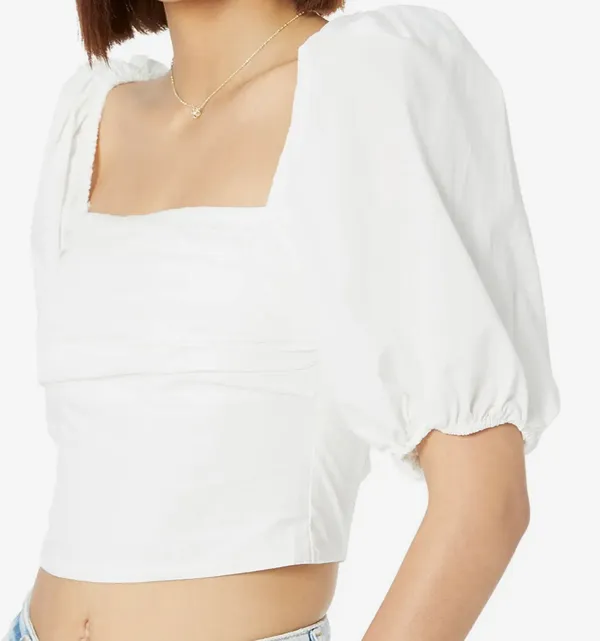 Abercrombie Puff Sleeve Crop Top - Image 3