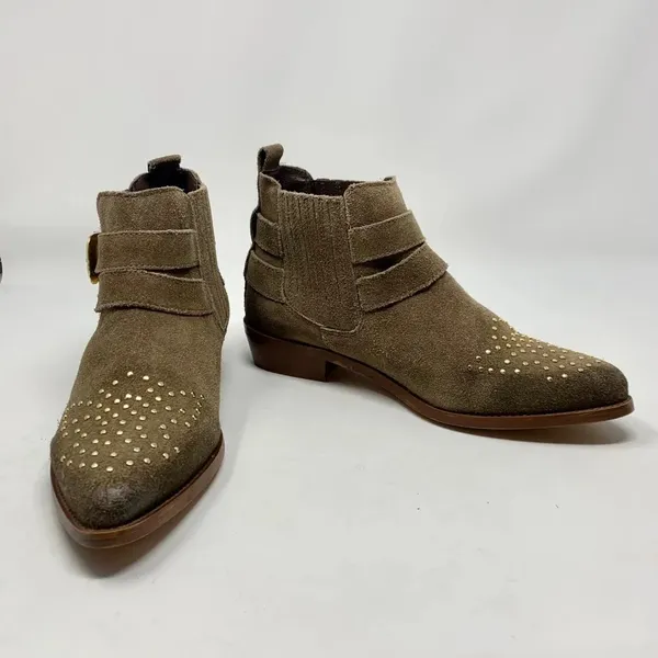 Steve Madden Nann Booties w/ Gold‎ Studs Buckle - Image 4