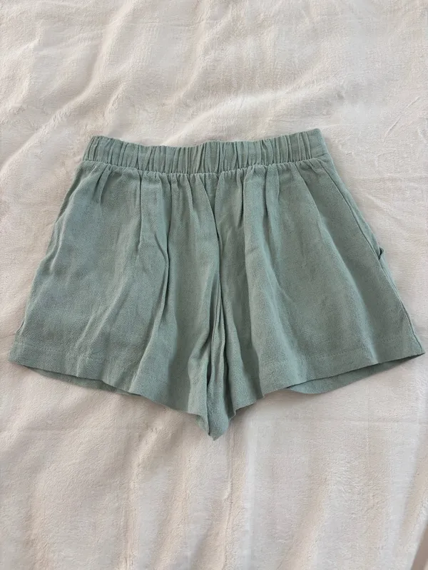 Altar'd State Mint Green Linen Shorts - Image 2