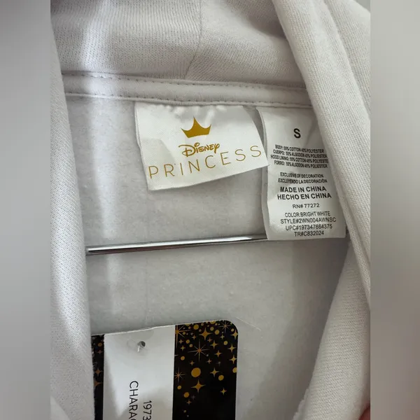 NWT Disney Princess Snow‎ White White Hooded Sweatshirt Small - Image 4