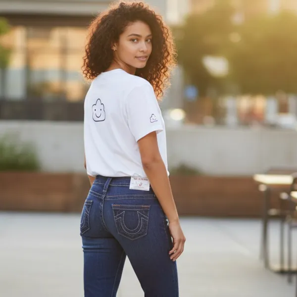 True religion Women's Blue Jean capris. New - Image 2