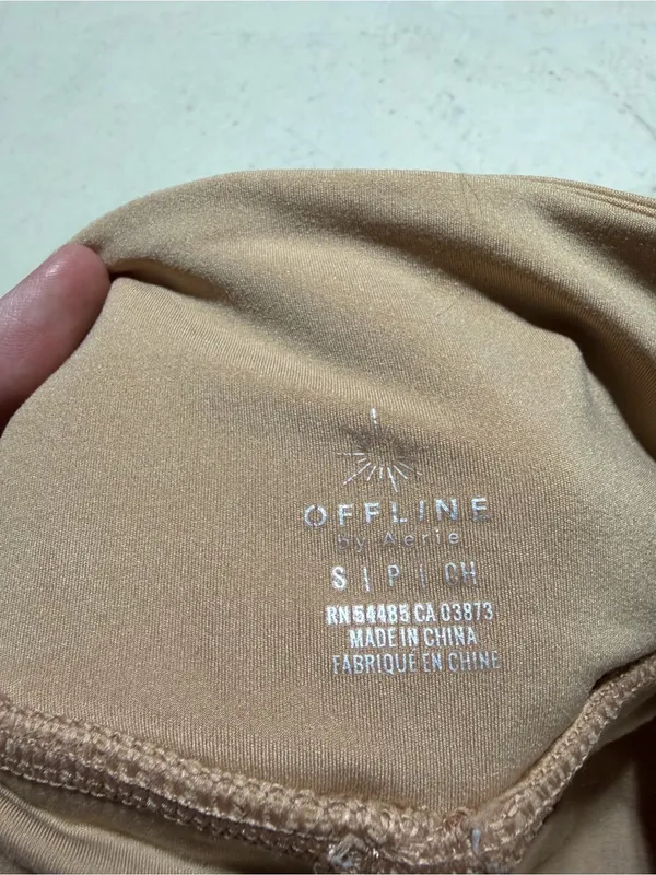 Aerie offline Women’s High-Waist Athletic Shorts in Taupe small - Image 6
