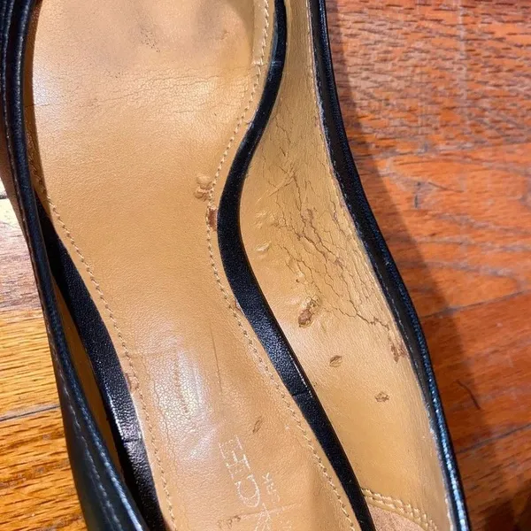 Coach Perry Peep Toe Black Wedge Sz 5.5 - Image 5