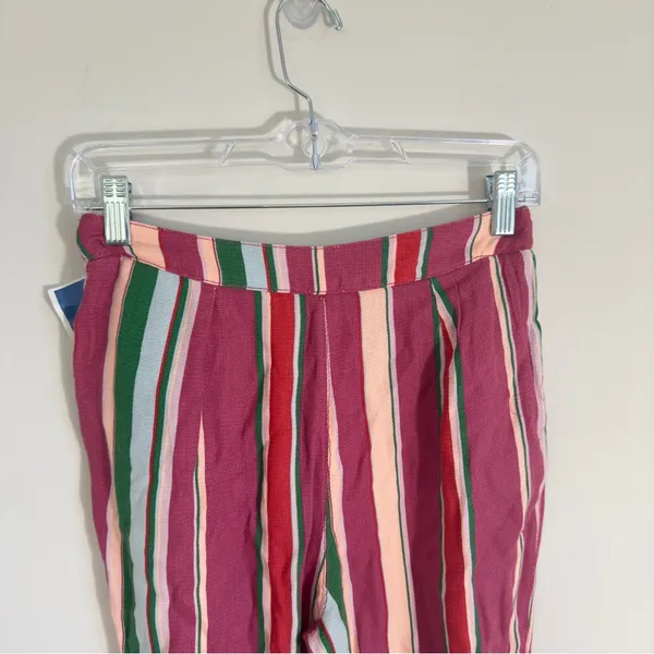 Free People Size 2 Vertical Striped Wide Leg Pants ‎Boho Chic Eclectic Grandpa - Image 5