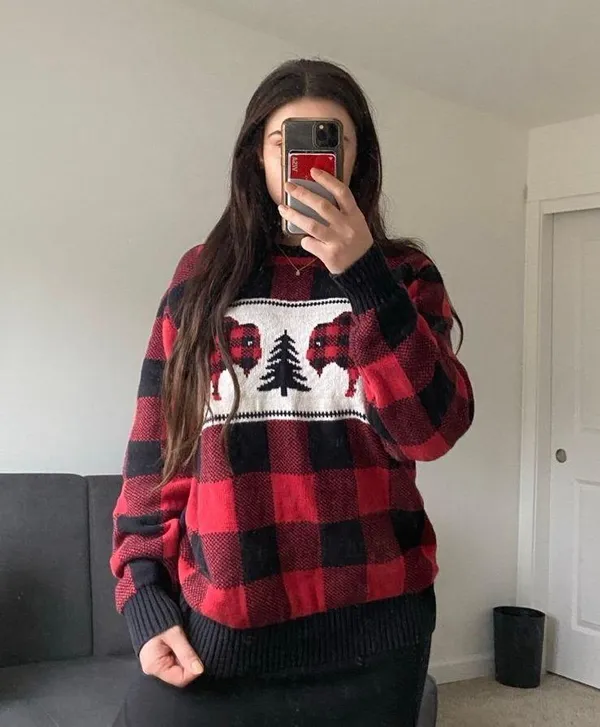 Christmas Sweater Red Size M - Image 3
