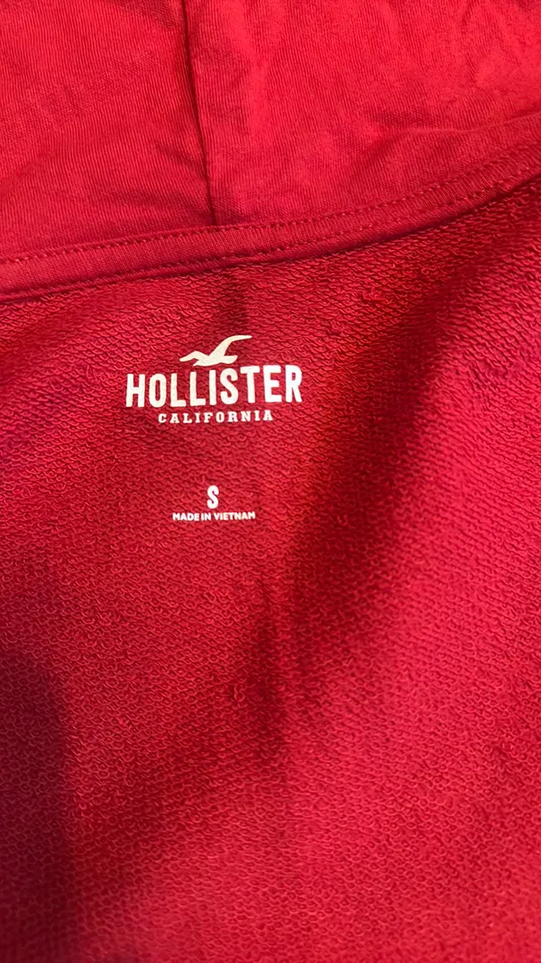 Hollister Cropped Full Zip Hoodie - Image 3