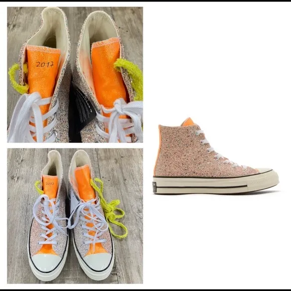 Converse X J.W. Anderson Glitter Hightop Shoes - Image 2