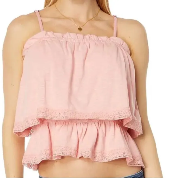 Wrangler Retro Ruffle Tank Peach Blossom Large - Image 2