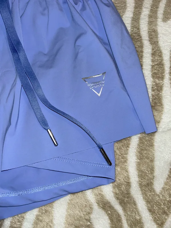SheIn Buttery Solid Drawstring Running Athletic Shorts - Image 3