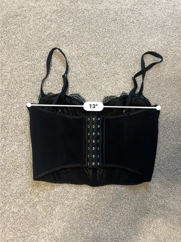 Urban Outfitters Black Lace Bustier Lace Top - Image 7