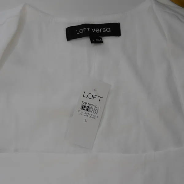LOFT Versa White Square Neck Ruched Sleeveless Bodysuit L NWT‎ Clean Girl Base - Image 3