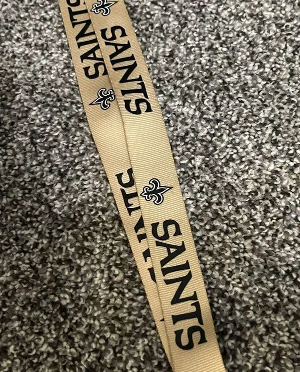 National Football League New Orleans Saints gold and black key ring lanyard - Image 2
