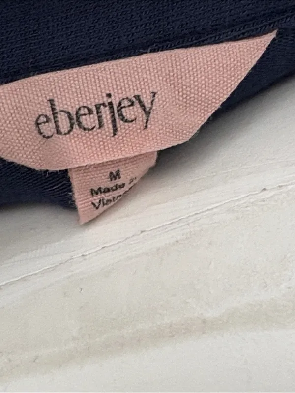 Eberjey Gisele Long Sleeve Navy Pajama Top - Image 8