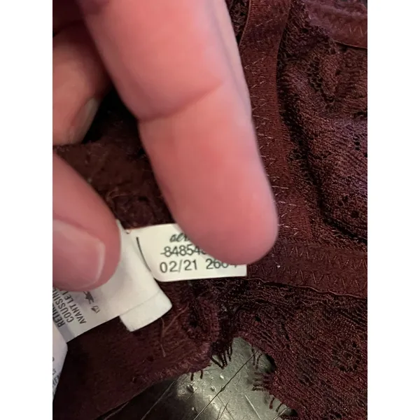 Aerie Bralette Bra Womens Large Red Lace Wireless Sheer Longline Unlined - Image 7