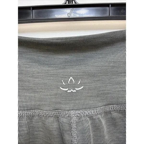 Beyond‎ Yoga Heather Rib Midi Joggers Size M Smoke Gray Pockets Lounge - Image 6