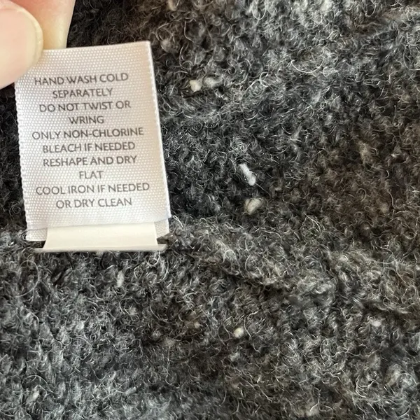 J.‎ Jill Women's Cozy Wool Cotton Blend Cable Knit Sweater Oversize Gray Small - Image 7