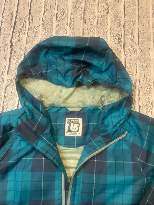 Burton Teal and Navy Plaid Shell‎ Jacket - Image 4