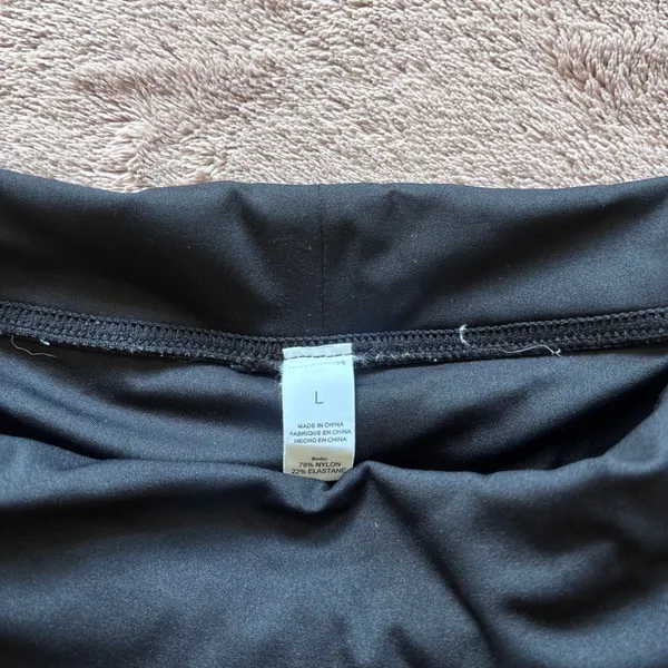 QINSEN Black Athletic Skort with Built-in Shorts Tennis Golf Running Size L - Image 5