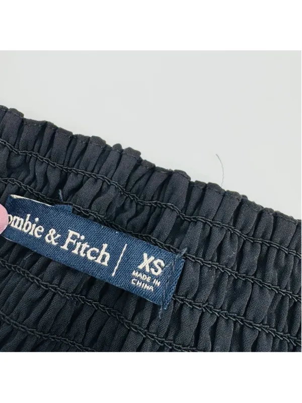 Abercrombie & Fitch Jumpsuit XS Black Satin Button Front - Image 5