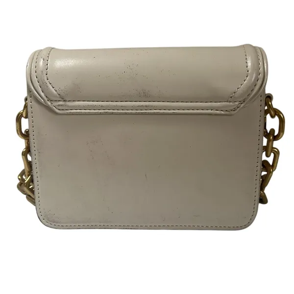 ZARA Cream Crossbody Bag with Gold Chain Detail Gently Used Quiet Luxury - Image 5