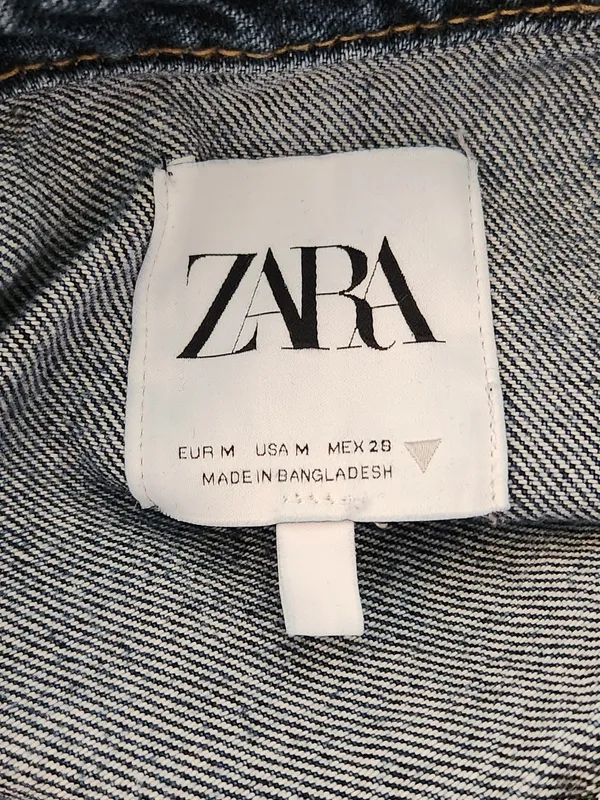 Zara Medium Wash Bootcut Denim Jumpsuit Size Medium - Image 10