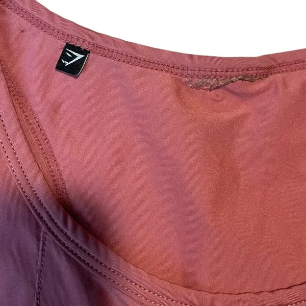 5/$25 Gymshark Women's S Tank Top‎ Asymmetric Dusky Pink Sporty Athletic - Image 2