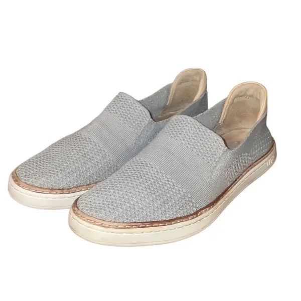 Ugg Sammy grey metallic loafer flats size 9.5 - Image 2