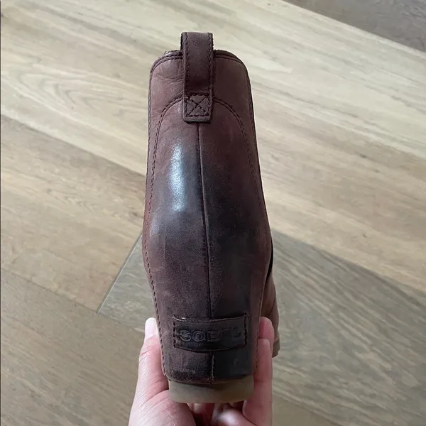 Sorel Lea Wedge Ankle Boots In Redwood/Black Women’s Size 10 - Image 13