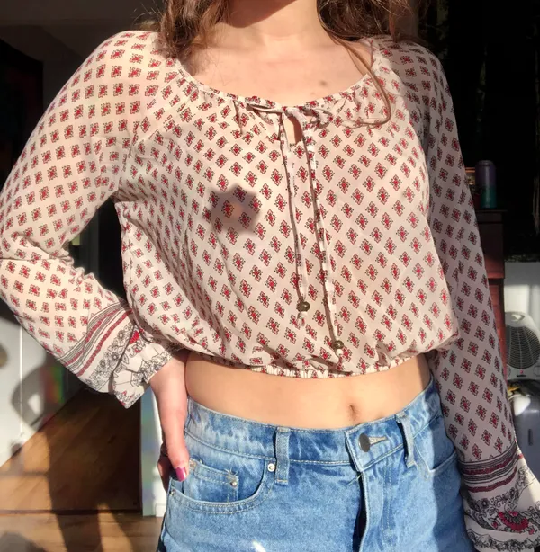 LA Hearts Printed Crop Top - Image 2