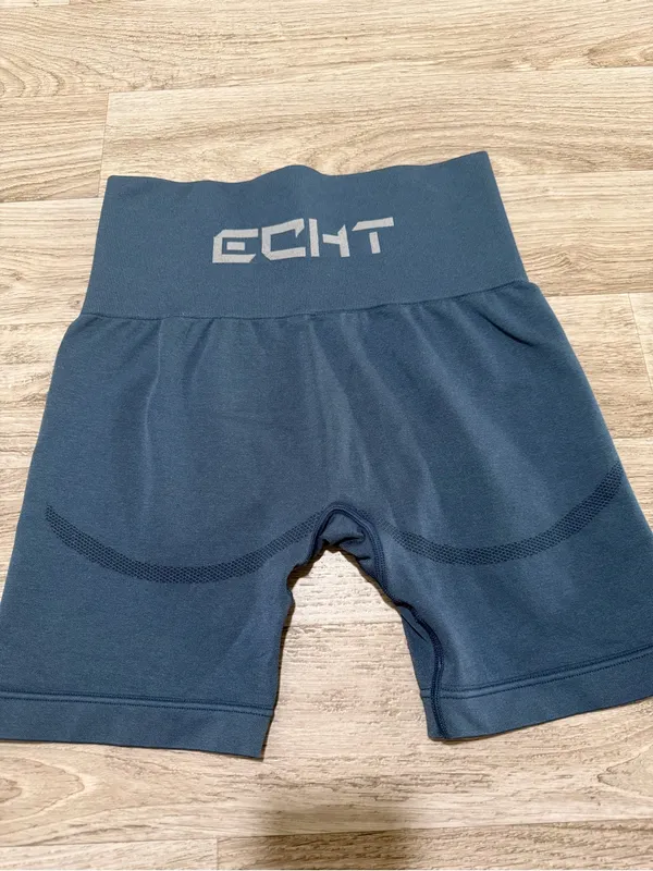 ECHT Arise Key Dusty Blue High-Waist Bike Shorts Size Medium - Image 3