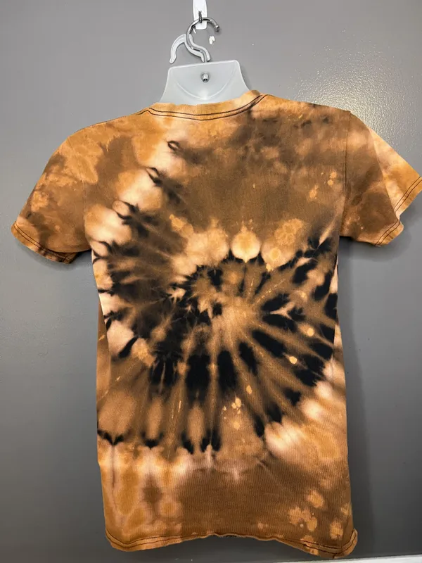 Wolf Tie Dye Womens S Multicolor Crew Neck Short Sleeve Graphic Nature - Image 5