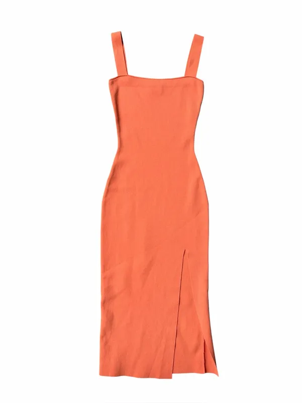 Superdown Zoe Square Neck Stretch Knit Dress XS - Image 2