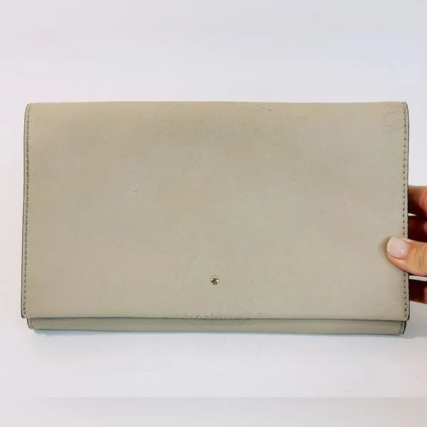 Kate Spade Cali Cedar Street Crisp Linen Leather Crossbody Clutch Bag NO STRAP - Image 2
