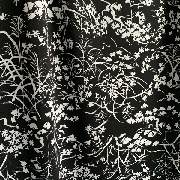Diane Von Furstenburg DVF Concepts Graphic Floral Maxi Skirt (L) Black & White - Image 2