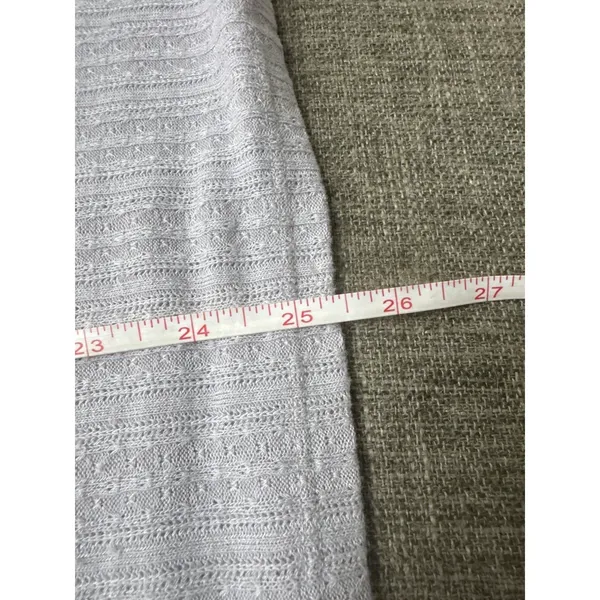 Maurices Womens Ribbed Puff Short Sleeve Light Gray Top Blouse Size Large - Image 7