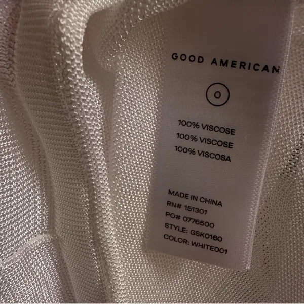 Good American cutout back‎ sheer sweater. Size 0 - Image 3