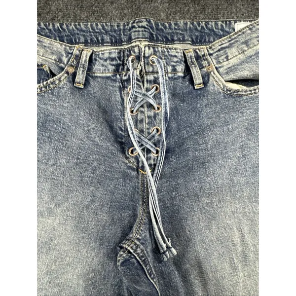 Gap Low Rise 90s Loose Lace Up Jeans Womens 30 Light Wash Wide Leg Y2K - Image 3