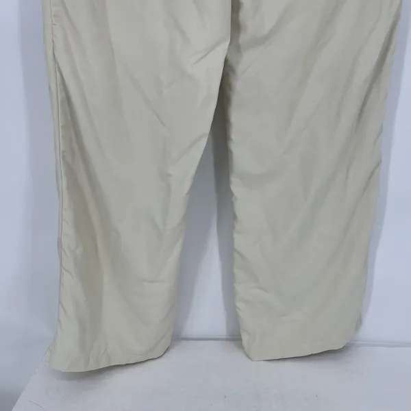 Elwood Dume Nylon Pants Large Cream Lined Drawstring Athletic Straight Leg - Image 8