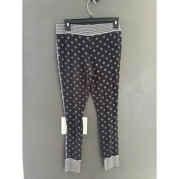 Victorias Secret Womens Black Waffle Knit Snowflake Pajama Set Small Thermal - Image 5