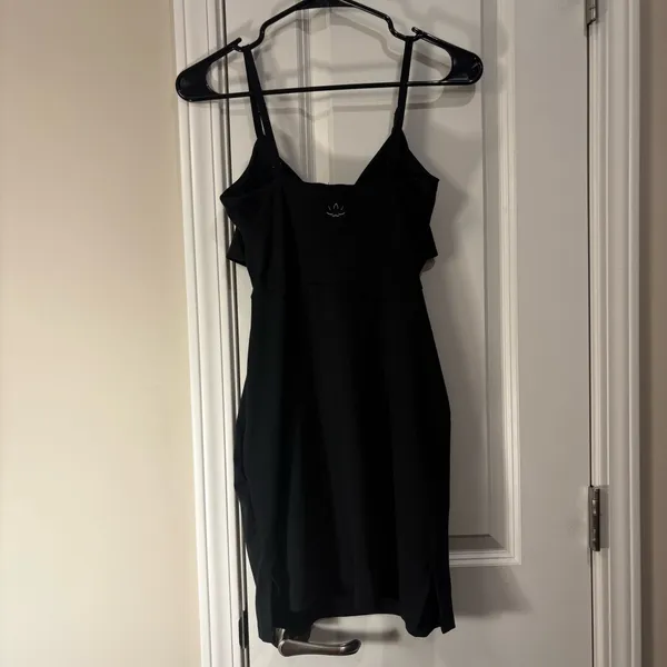 Beyond Yoga Black Heather Ribbed Cross Front Mini Dress Activewear Sz Women’s XS - Image 6