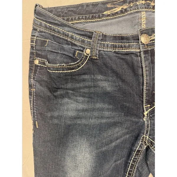 Vintage Seven For All Mankind Bootcut Jeans Women's 12 Dark Wash EUC Denim - Image 4