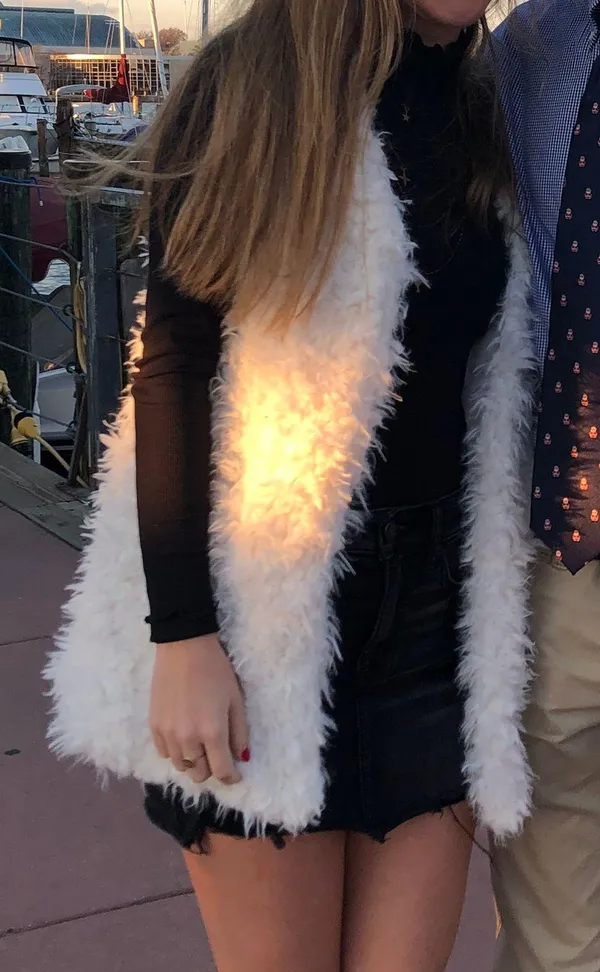 Papaya Fur Vest - Image 3