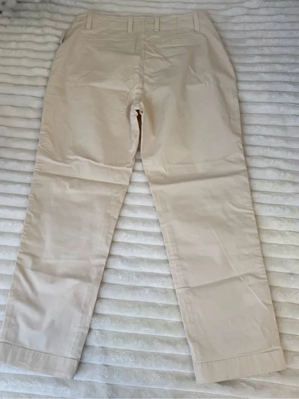 GAP Women's Downtown Mid Rise Khaki Light Beige Straight-Leg Pants Size 10 - Image 7