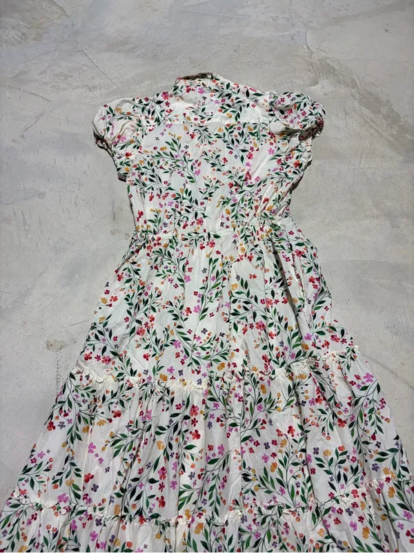 Misa Los Angeles Cream Floral Button-Front Maxi Dress small - Image 8